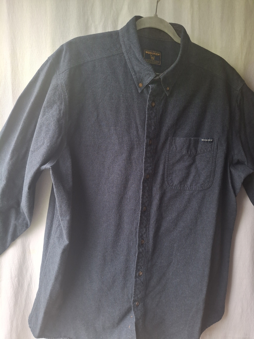 Woolrich Men's Dark Blue Button-Down Shirt